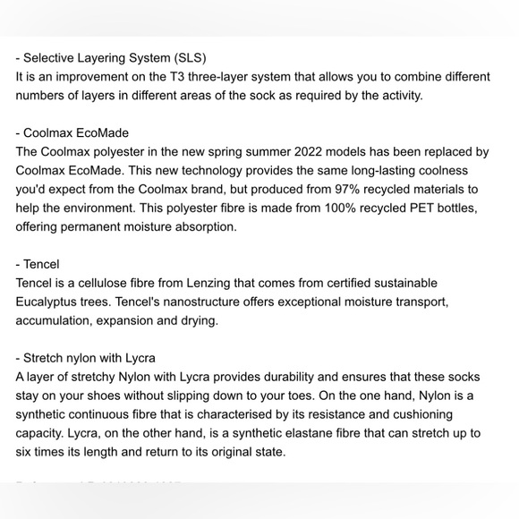 NWT- Lot of 2 pair of Lorpen ‘Trail Running Padded Eco’ Socks - Picture 3 of 6